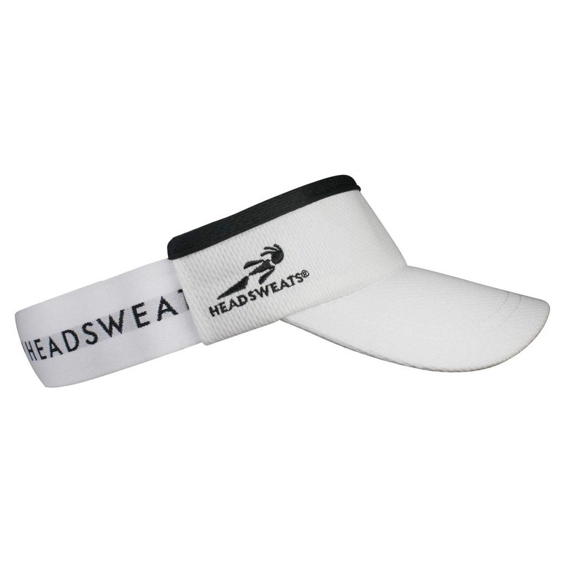 Headsweats Womens Lightweight Performance Running Sun Visor, White - Image 2